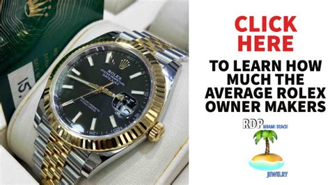 rolex owner|average income of rolex owner.